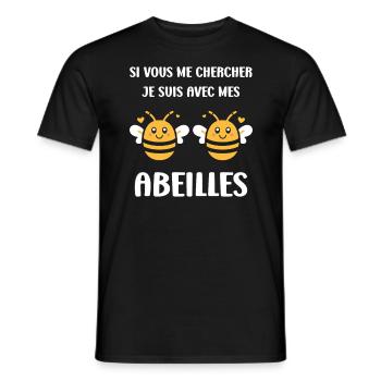 Abeille - T-shirt homme - noir - Devant - AI Model Male 178 light (178cm)