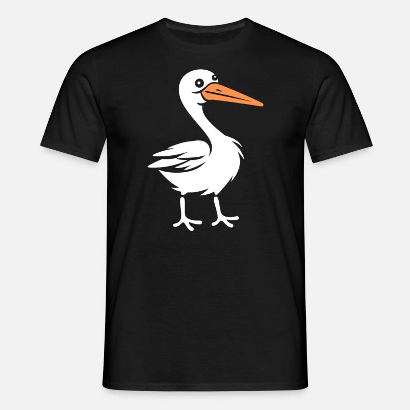 Storch - Männer T-Shirt - Schwarz