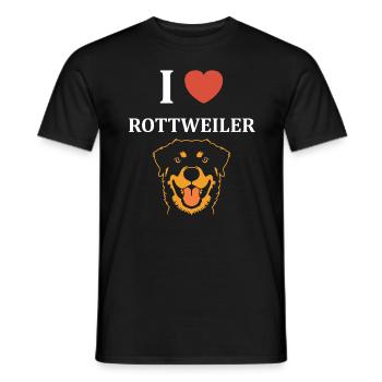 Rottweiler - Men's T-Shirt - black - Front - AI Model Male 178 light (178cm)