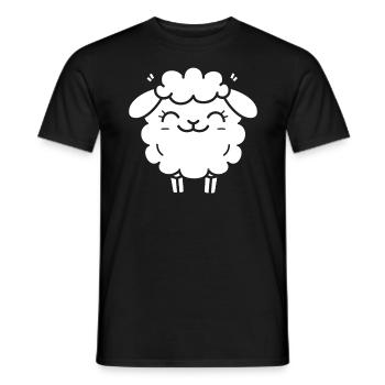 Sheep - Men's T-Shirt - black - Front - AI Model Male 178 light (178cm)