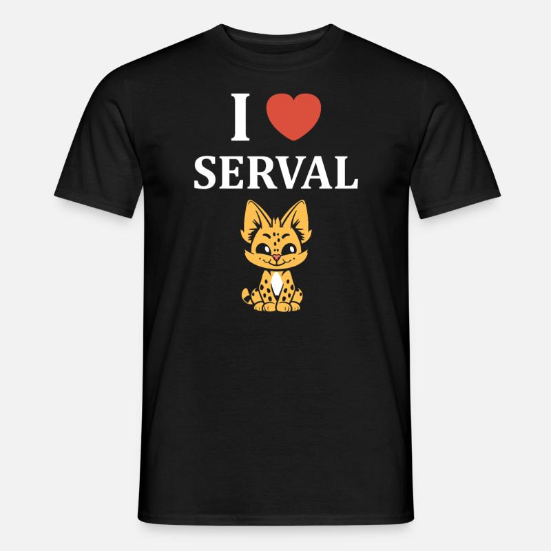 Serval - Männer T-Shirt - Schwarz