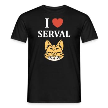 Serval - Männer T-Shirt - Schwarz - Vorne - AI Model Male 178 light (178cm)