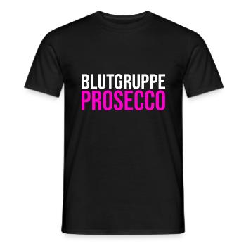 Team Prosecco, Blutgruppe Prosecco - Männer T-Shirt - Schwarz - Vorne - AI Model Male 178 light (178cm)