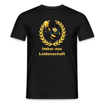 Chemise Apiculteur - Apiculteur passionné - T-shirt homme - noir - Devant - AI Model Male 178 light (178cm)