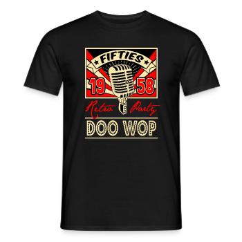 Doo Wop 1950s Sock Hop Dance Vintage Rockabilly - Männer T-Shirt - Schwarz - Vorne - AI Model Male 178 light (178cm)