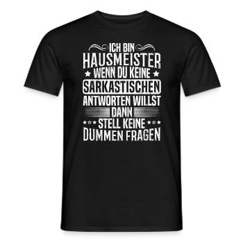 Hausmeister Facility Manager Hauswart Geschenk - Männer T-Shirt - Schwarz - Vorne - AI Model Male 178 light (178cm)