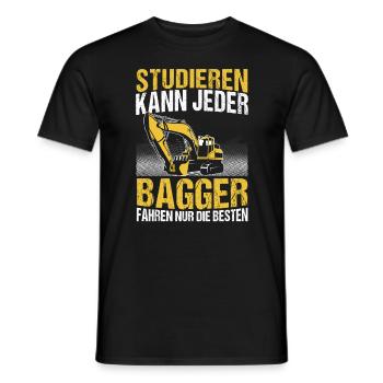Baggerfahrer Baggerführer Bagger Geschenk - Männer T-Shirt - Schwarz - Vorne - AI Model Male 178 light (178cm)