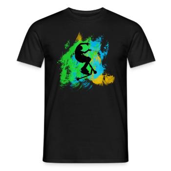Freestyle-Roller - Männer T-Shirt - Schwarz - Vorne - AI Model Male 178 light (178cm)