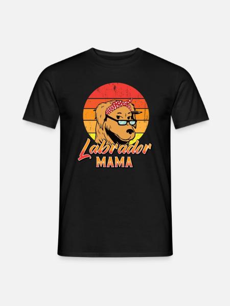 maman labrador dog - T-shirt homme - noir