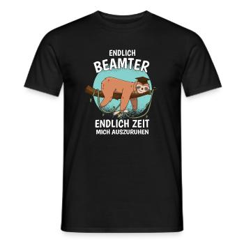 Endlich Beamter Auf Lebenszeit Endlich Verbeamtung - Männer T-Shirt - Schwarz - Vorne - AI Model Male 178 light (178cm)