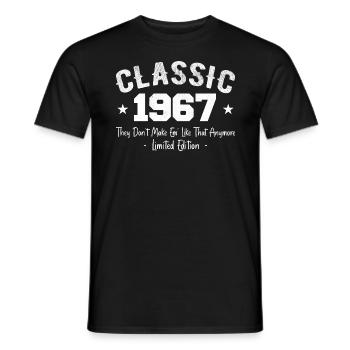 Né 1967 Vintage Cadeau Anniversaire Classic 1967 - T-shirt homme - noir - Devant - AI Model Male 178 light (178cm)