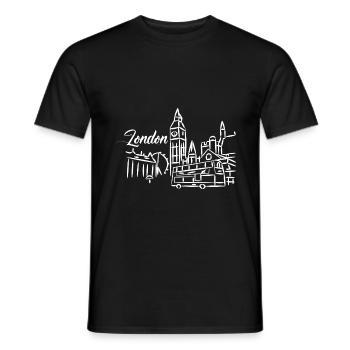 Angleterre! Londres! Souvenir! cadeau - T-shirt homme - noir - Devant - AI Model Male 178 light (178cm)