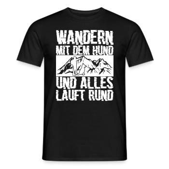 Marcher avec un chien - T-shirt homme - noir - Devant - AI Model Male 178 light (178cm)