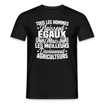 Humour Agricole Meilleur Agriculteur Homme - T-shirt homme - noir - Devant - AI Model Male 178 light (178cm)