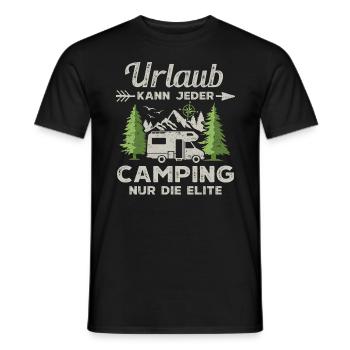 Camping Urlaub Wohnmobil Camper - Männer T-Shirt - Schwarz - Vorne - AI Model Male 178 light (178cm)