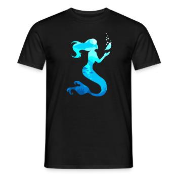 Mermaid mermaid mermaid fairy tale - Men's T-Shirt - black - Front - AI Model Male 178 light (178cm)