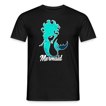 Mermaid mermaid mermaid fairy tale - Men's T-Shirt - black - Front - AI Model Male 178 light (178cm)