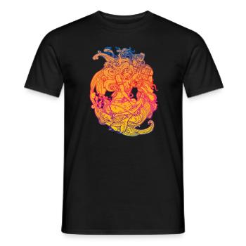 Mermaid mermaid mermaid fairy tale - Men's T-Shirt - black - Front - AI Model Male 178 light (178cm)