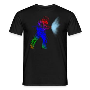 Pompier pompier - T-shirt homme - noir - Devant - AI Model Male 178 light (178cm)