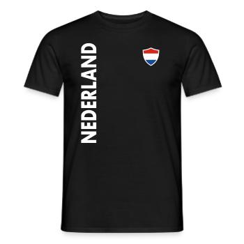 Drapeau de football Pays-Bas - T-shirt homme - noir - Devant - AI Model Male 178 light (178cm)
