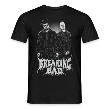 Breaking Bad Walter and Jesse Line Art - Men's T-Shirt - black - Front - AI Model Male 178 light (178cm)