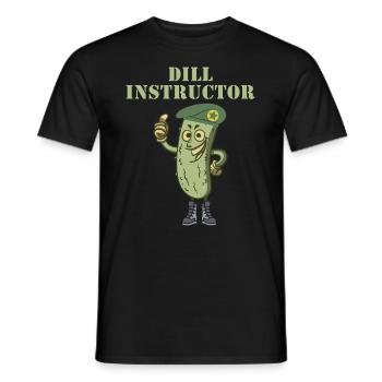 Dill Instructor Essiggurke Lustige Gurke Geschenk - Männer T-Shirt - Schwarz - Vorne - AI Model Male 178 light (178cm)
