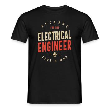 Electrical Engineer Job Occupation Birthday Worker - Men's T-Shirt - black - Front - AI Model Male 178 light (178cm)