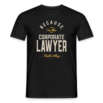Corporate Lawyer Job Occupation Birthday Worker - Men's T-Shirt - black - Front - AI Model Male 178 light (178cm)