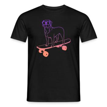 Skateboarder Skater Dog Skateboard - Men's T-Shirt - black - Front - AI Model Male 178 light (178cm)