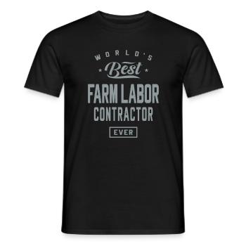 Farm Labor Contractor Funny Job Occupation - Men's T-Shirt - black - Front - AI Model Male 178 light (178cm)