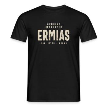 Ermias Personalized Name - Men's T-Shirt - black - Front - AI Model Male 178 light (178cm)