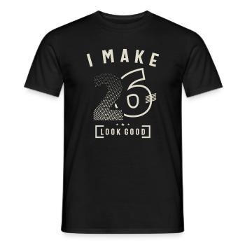 I Make 26 Birthday 26 Years Old - Men's T-Shirt - black - Front - AI Model Male 178 light (178cm)
