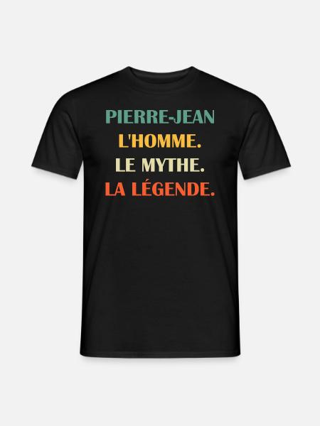 PIERRE JEAN - T-shirt homme - noir