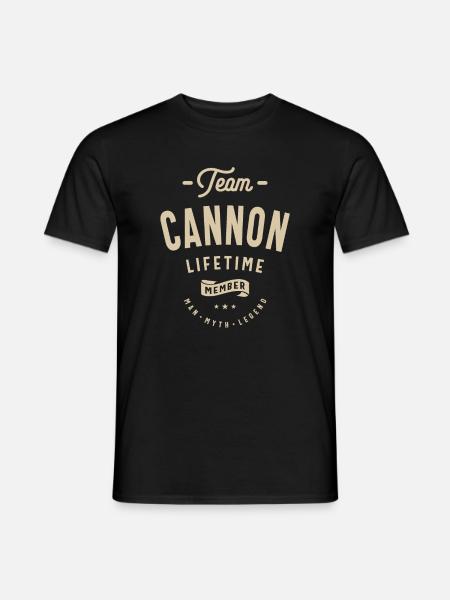 Team Cannon Lifetime Member - Name Cannon - Men's T-Shirt - black