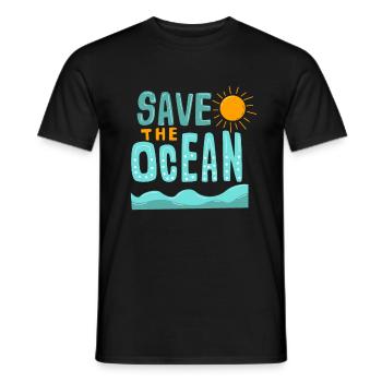 Save The Ocean - Männer T-Shirt - Schwarz - Vorne - AI Model Male 178 light (178cm)