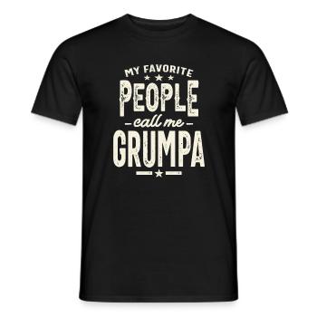 Mes personnes préférées m’appellent Grumpa - Papa Mou - T-shirt homme - noir - Devant - AI Model Male 178 light (178cm)