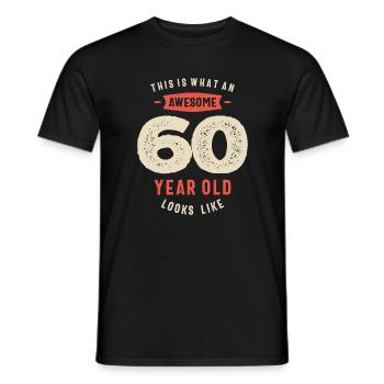 So sieht ein fantastischer 60-Jähriger aus - Männer T-Shirt - Schwarz - Vorne - AI Model Male 178 light (178cm)