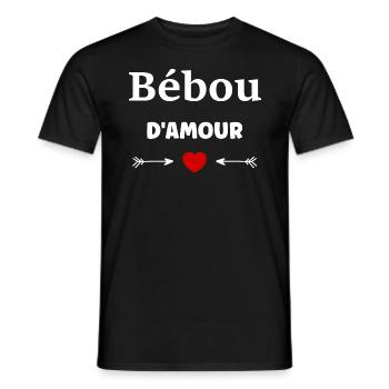 Bébou - T-shirt homme - noir - Devant - AI Model Male 178 light (178cm)