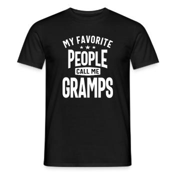 Gramps - My Favorite People - Dad and Grandpa - Men's T-Shirt - black - Front - AI Model Male 178 light (178cm)