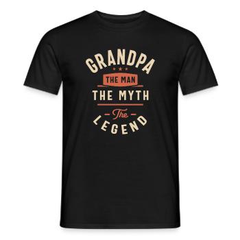 Grand-père L’homme Le mythe La légende - T-shirt homme - noir - Devant - AI Model Male 178 light (178cm)