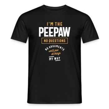 Peepaw: My Way, Always! Father's Day - Men's T-Shirt - black - Front - AI Model Male 178 light (178cm)