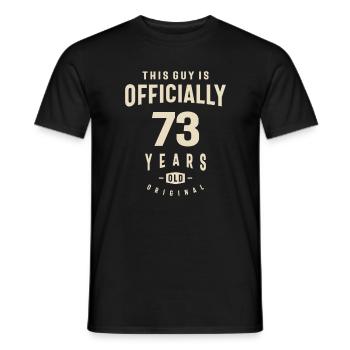 73 Years of Pure Awesomeness - 73rd Birthday - Men's T-Shirt - black - Front - AI Model Male 178 light (178cm)