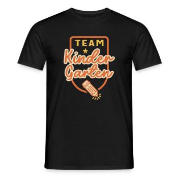 Team Kindergarten Teacher Student Back to School - Men's T-Shirt - black - Front - AI Model Male 178 light (178cm)