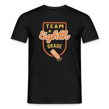 Team Eighth Grade Teacher Student Back to School - Men's T-Shirt - black - Front - AI Model Male 178 light (178cm)