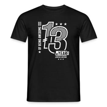 Of Being Awesome 13 Years - 13 Birthday - Men's T-Shirt - black - Front - AI Model Male 178 light (178cm)