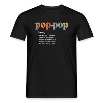 Pop-Pop Definition Funny Dictionary Entry for Men - Men's T-Shirt - black - Front - AI Model Male 178 light (178cm)