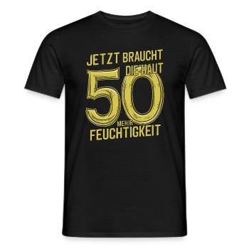 Bier Humor zum 50. Geburtstag - Männer T-Shirt - Schwarz - Vorne - AI Model Male 178 light (178cm)