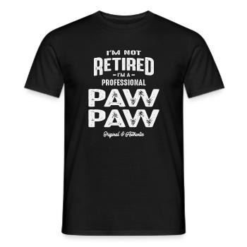 I'm Not Retired I'm a Professional Pawpaw - Father - Men's T-Shirt - black - Front - AI Model Male 178 light (178cm)