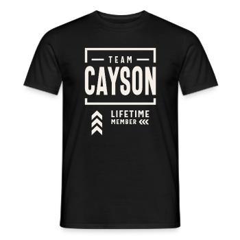 Membre à vie de l’équipe Cayson Funny Name Cayson - T-shirt homme - noir - Devant - AI Model Male 178 light (178cm)