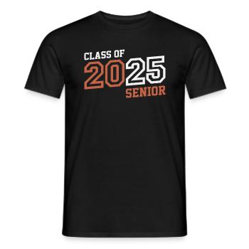 Senior 2025 Class of 25 Graduation Back to School - Men's T-Shirt - black - Front - AI Model Male 178 light (178cm)